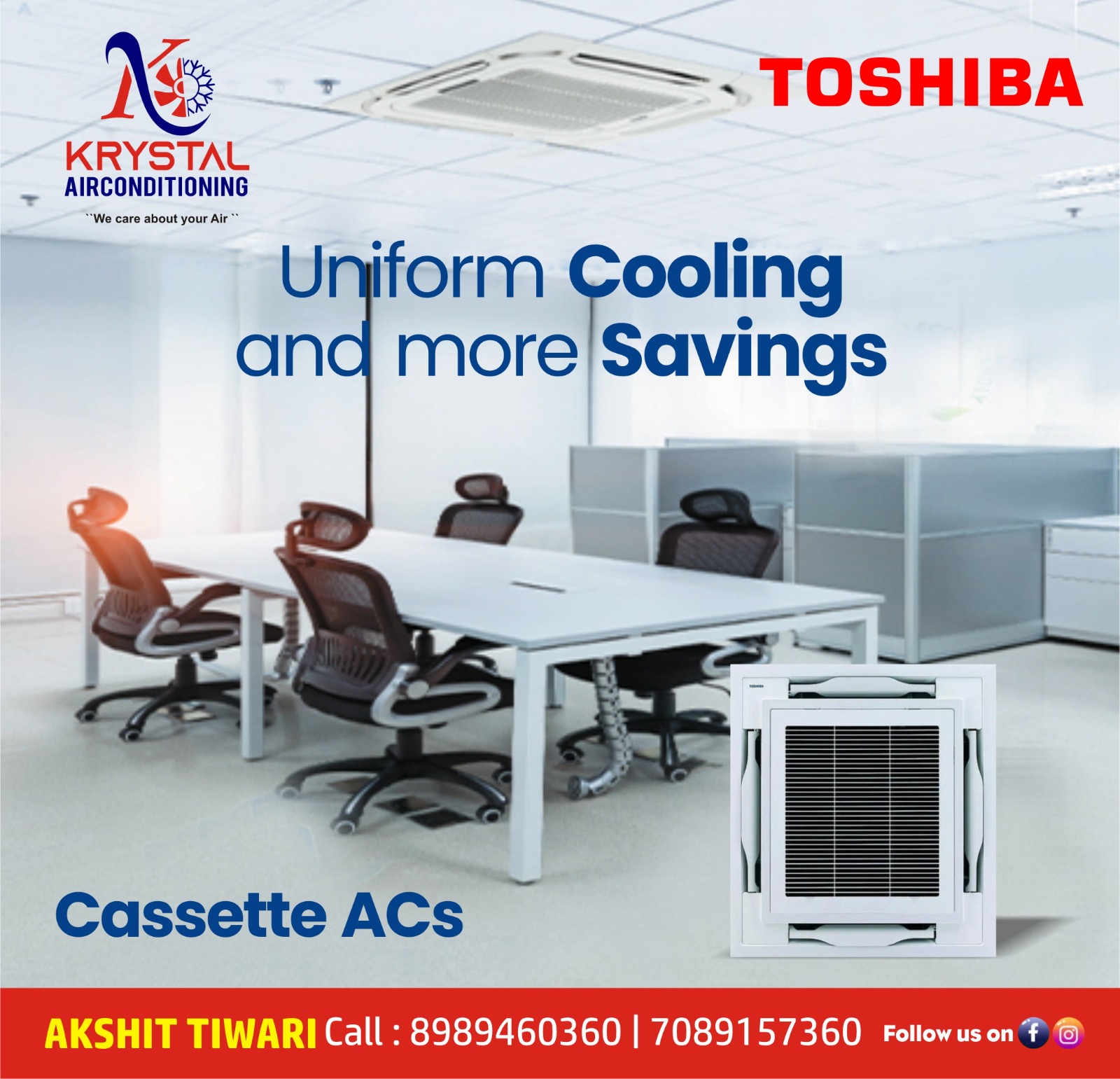 Best Toshiba Cassette AC Supplier in Indore